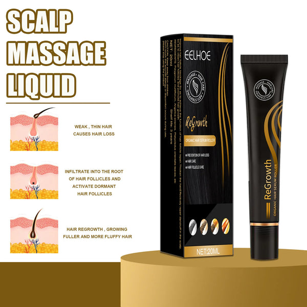 Anti Hair Loss Roller Essential Oil Fast Regrowth Thinning Massage Nourish Scalp Enhancer Roots Repair Hair Roller Growth Serum